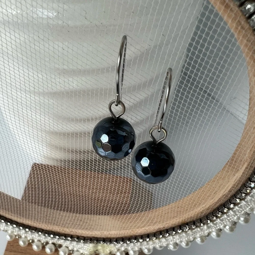 Hand Crafted black faceted